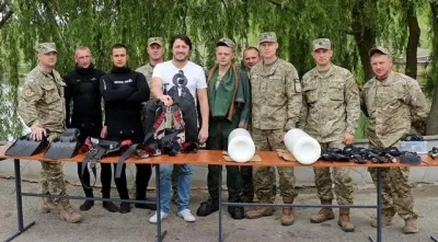 Сергій Притула завітав у Кам'янець-Подільський. Відомий ведучий подарував Центру розмінування водолазне спорядження — фото 5