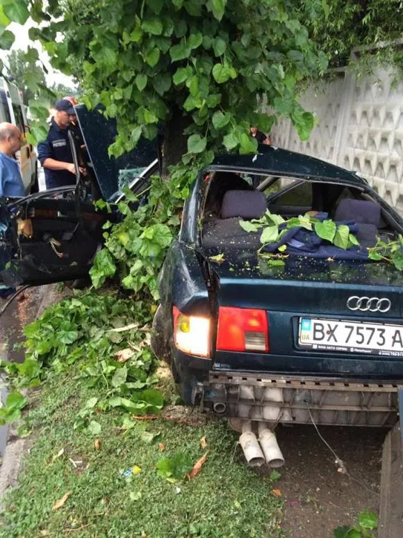 У Хмельницькому автомобіль «Audi» врізався у дерево. Водій загинув на місці. З'явились фото з місця аварії — фото 2